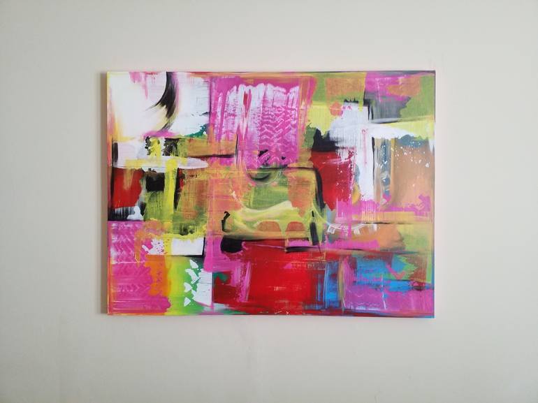 Original Abstract Technology Painting by Komla Adjaka