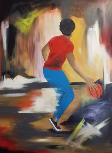 Original Modern Sport Paintings by Komla Adjaka