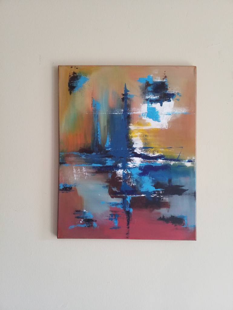 Original Abstract Painting by Komla Adjaka