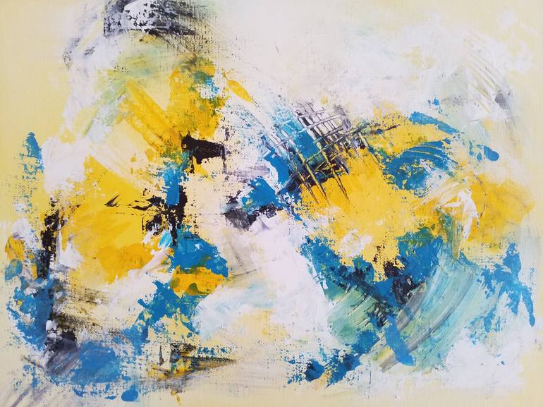 Original Abstract Painting by Komla Adjaka