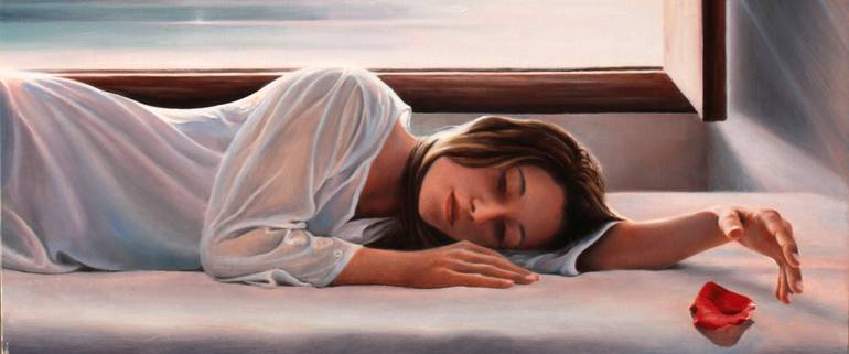 Original Figurative Women Painting by Alain Amar