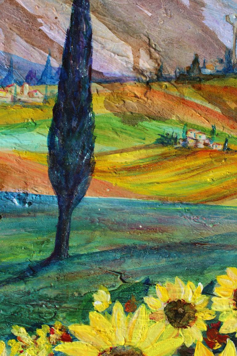 Original Modern Landscape Painting by Giuliana Baldoni - Le Trenà