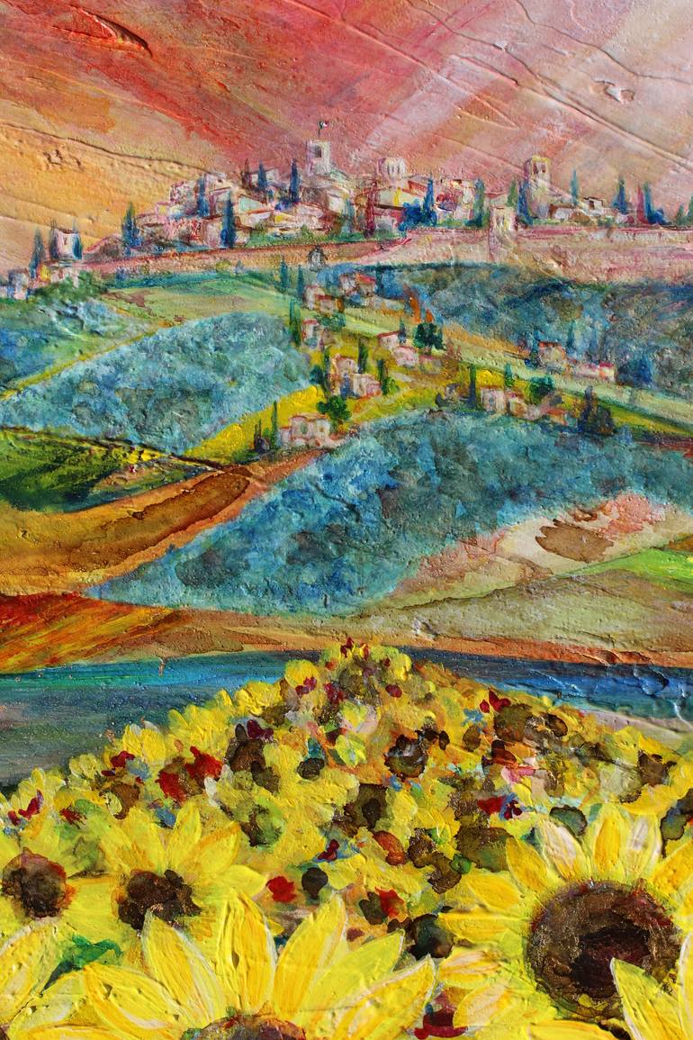 Original Modern Landscape Painting by Giuliana Baldoni - Le Trenà