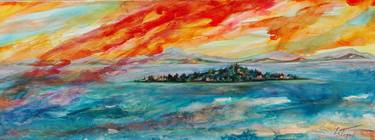 Original Abstract Expressionism Landscape Paintings by Giuliana Baldoni - Le Trenà
