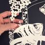 Children have endless amount of imagination.
This is hand-cut artwork from a single piece of paper. 

*This artwork is categorized in installation. It is a 2D paper art.
**A frame is not included.