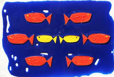 Print of Fish Paintings by Massimo Fusconi