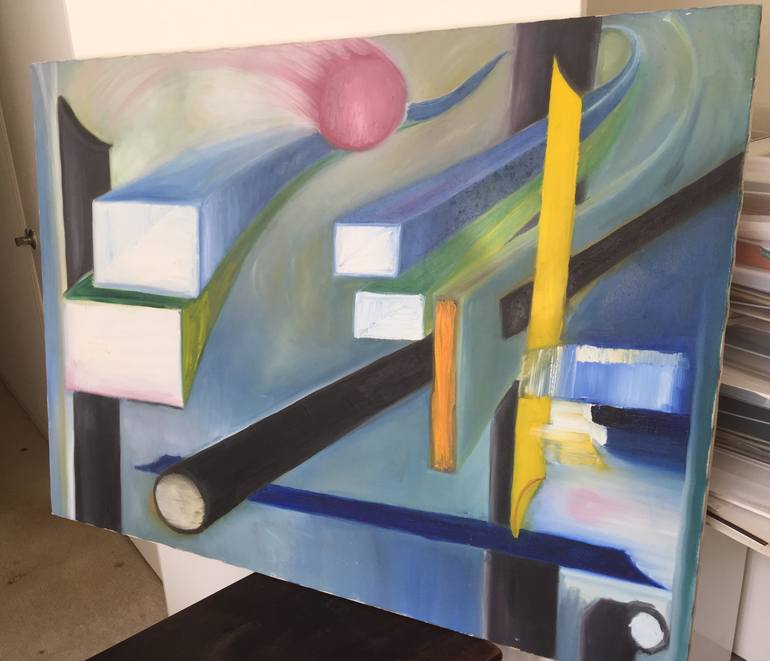 Original Abstract Geometric Painting by Chris Owen