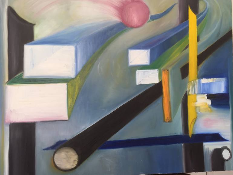 Original Abstract Geometric Painting by Chris Owen