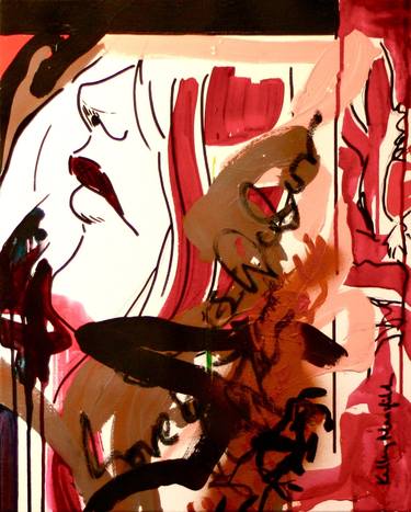 Original Abstract Expressionism Women Paintings by Kelley Mansfield