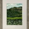 Field and Mountain - sold in mat & frame as shown