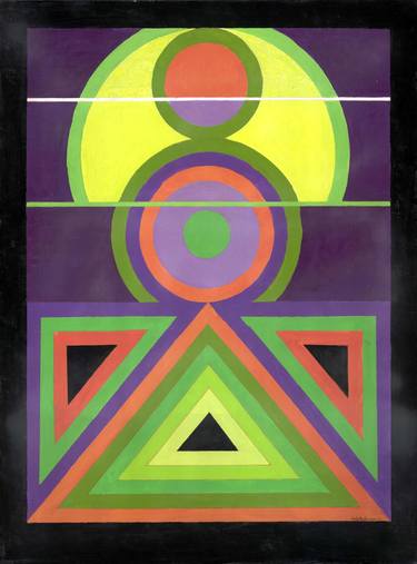 Original Abstract Expressionism Geometric Paintings by Stuart Knickerbocker
