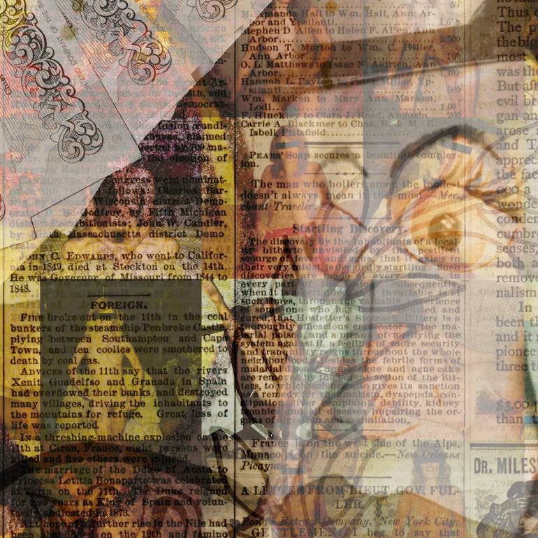 Original Conceptual Politics Mixed Media by Derek Audette