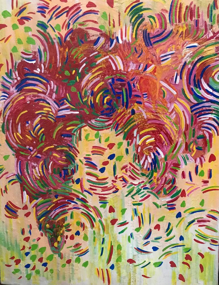 Original Abstract Painting by Shelja Garg | Abstract Art on Canvas | Whispers of a Colorful Storm