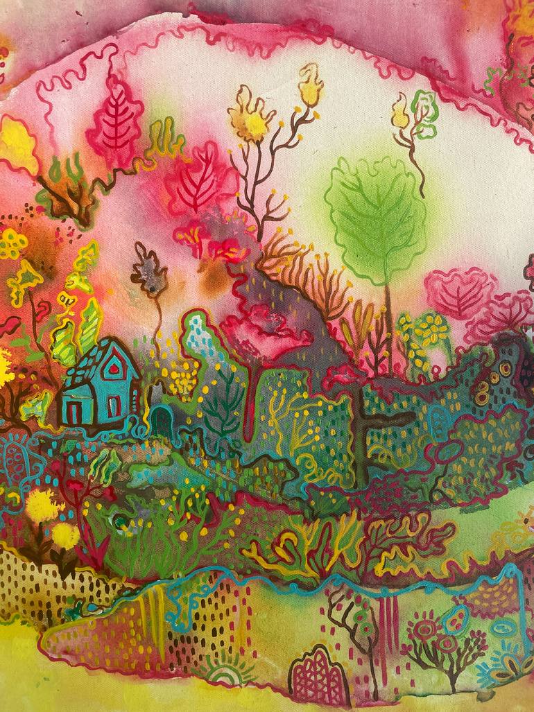 Original Abstract Landscape Painting by Shelja Garg