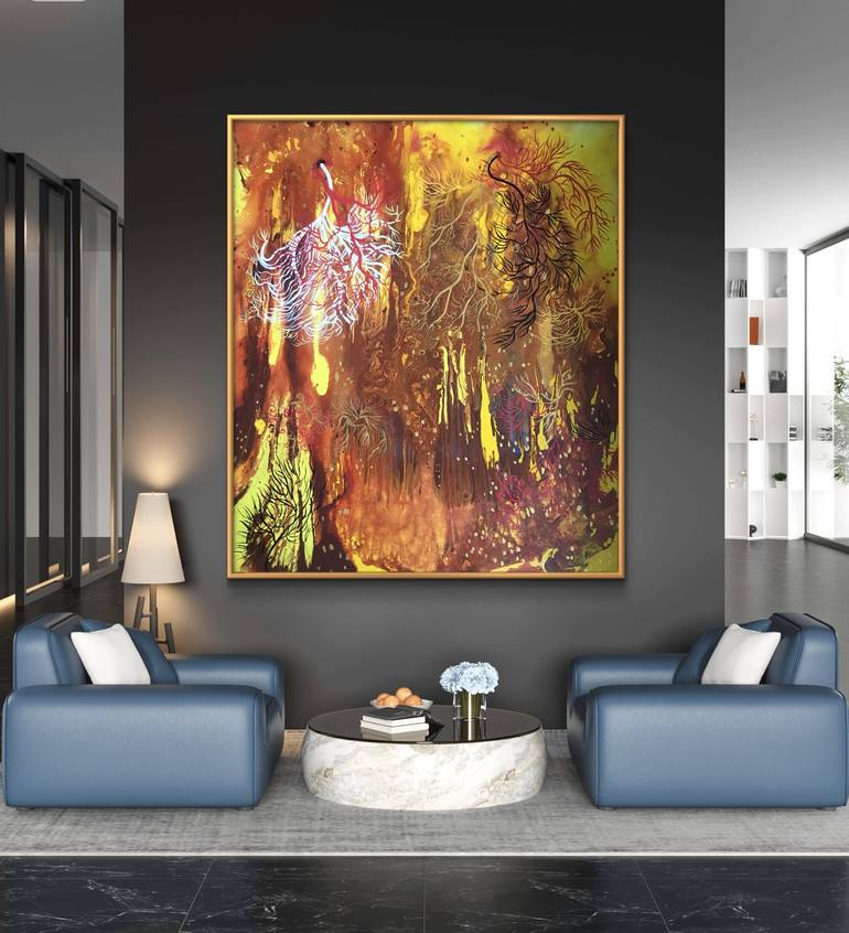 Original Abstract Expressionism Abstract Painting by Shelja Garg