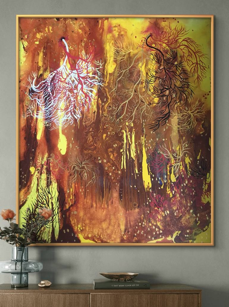 Original Abstract Expressionism Abstract Painting by Shelja Garg