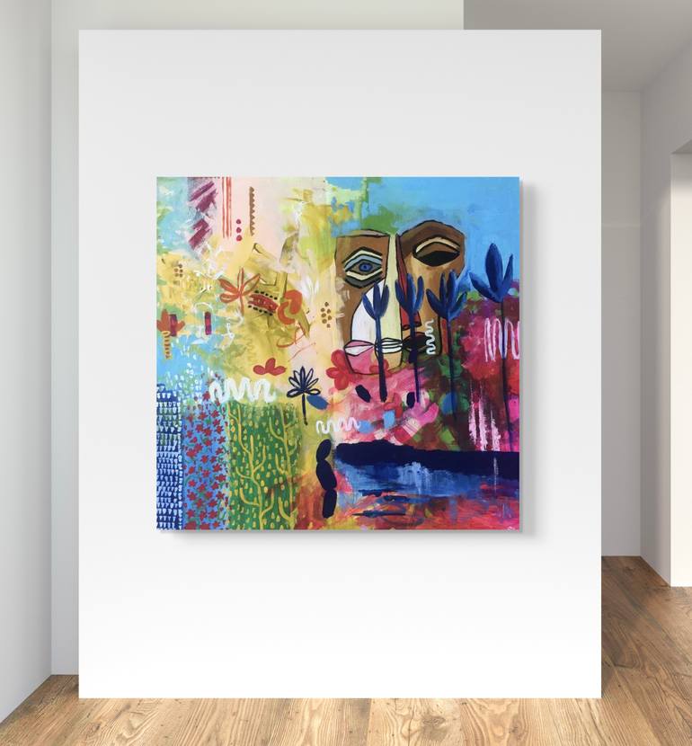 Original Abstract People Painting by Shelja Garg