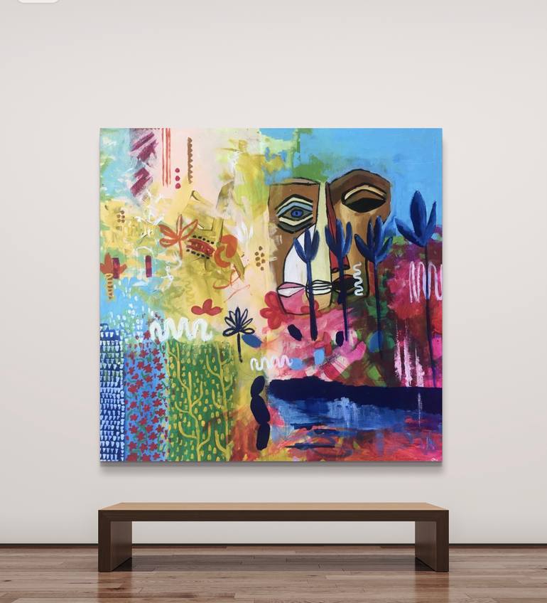 Original Abstract People Painting by Shelja Garg