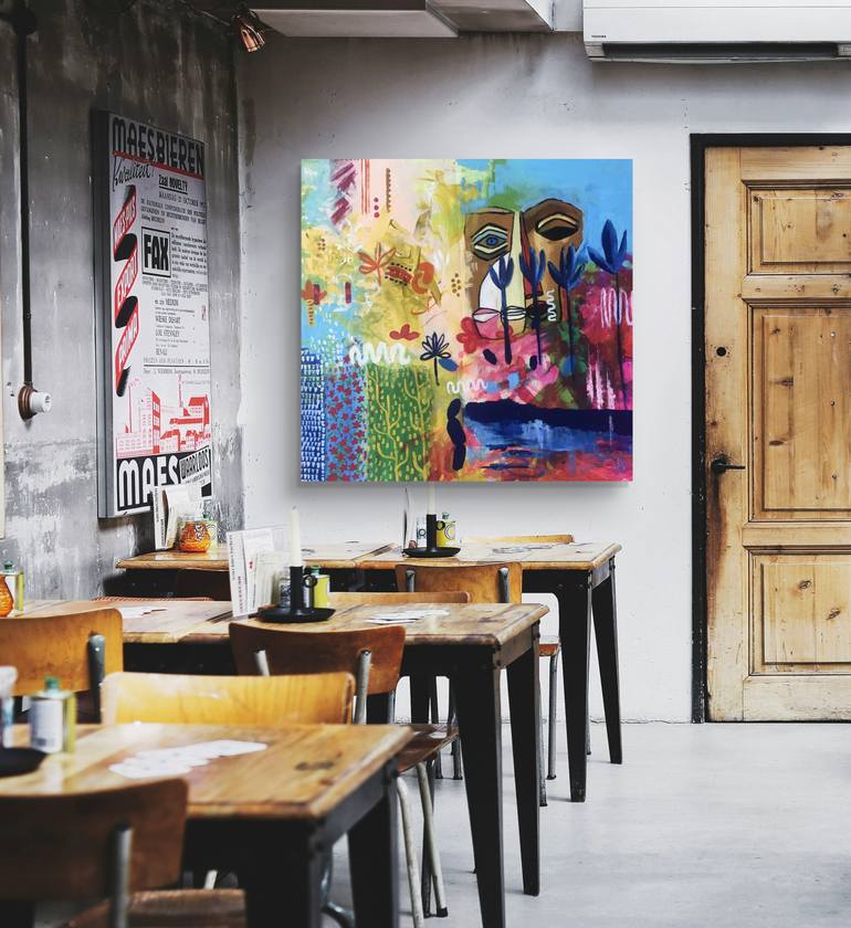 Original Abstract People Painting by Shelja Garg