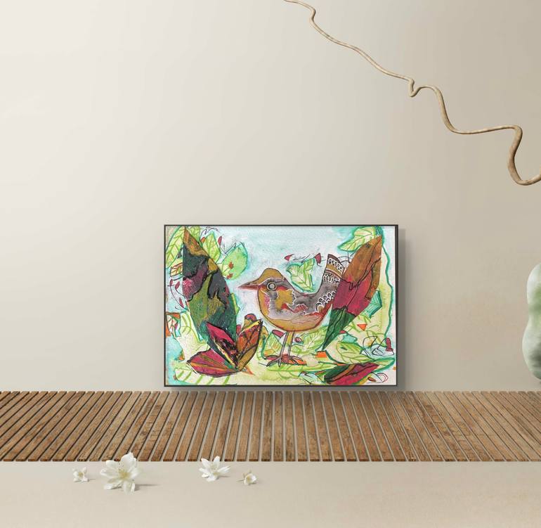Original Abstract Garden Collage by Shelja Garg