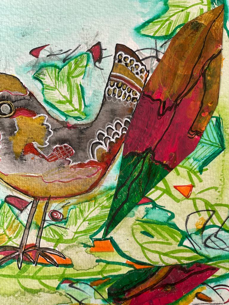 Original Abstract Garden Collage by Shelja Garg