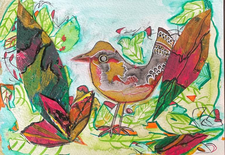 Original Abstract Garden Collage by Shelja Garg