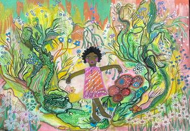 Original Art Nouveau Children Painting by Shelja Garg