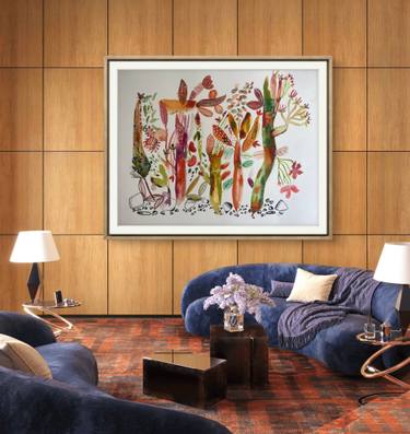 Original Abstract Floral Painting by Shelja Garg