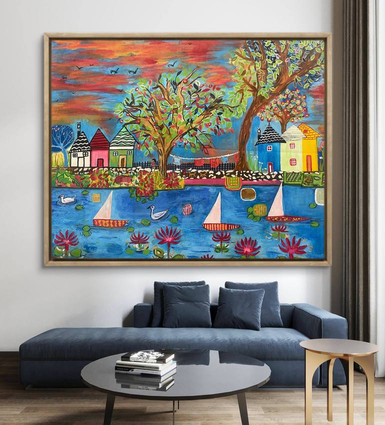Original Art Nouveau Home Painting by Shelja Garg