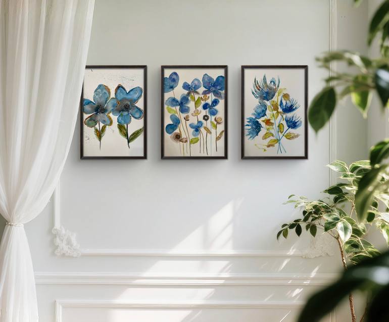 Original Abstract Botanic Painting by Shelja Garg