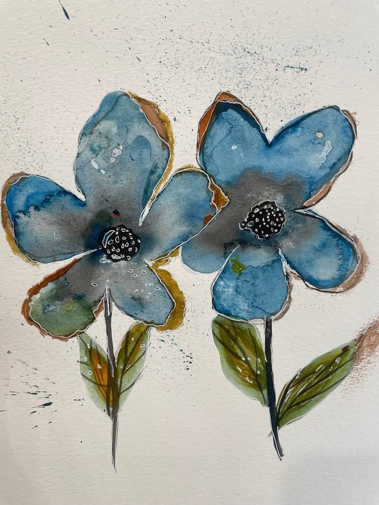 Original Abstract Botanic Painting by Shelja Garg