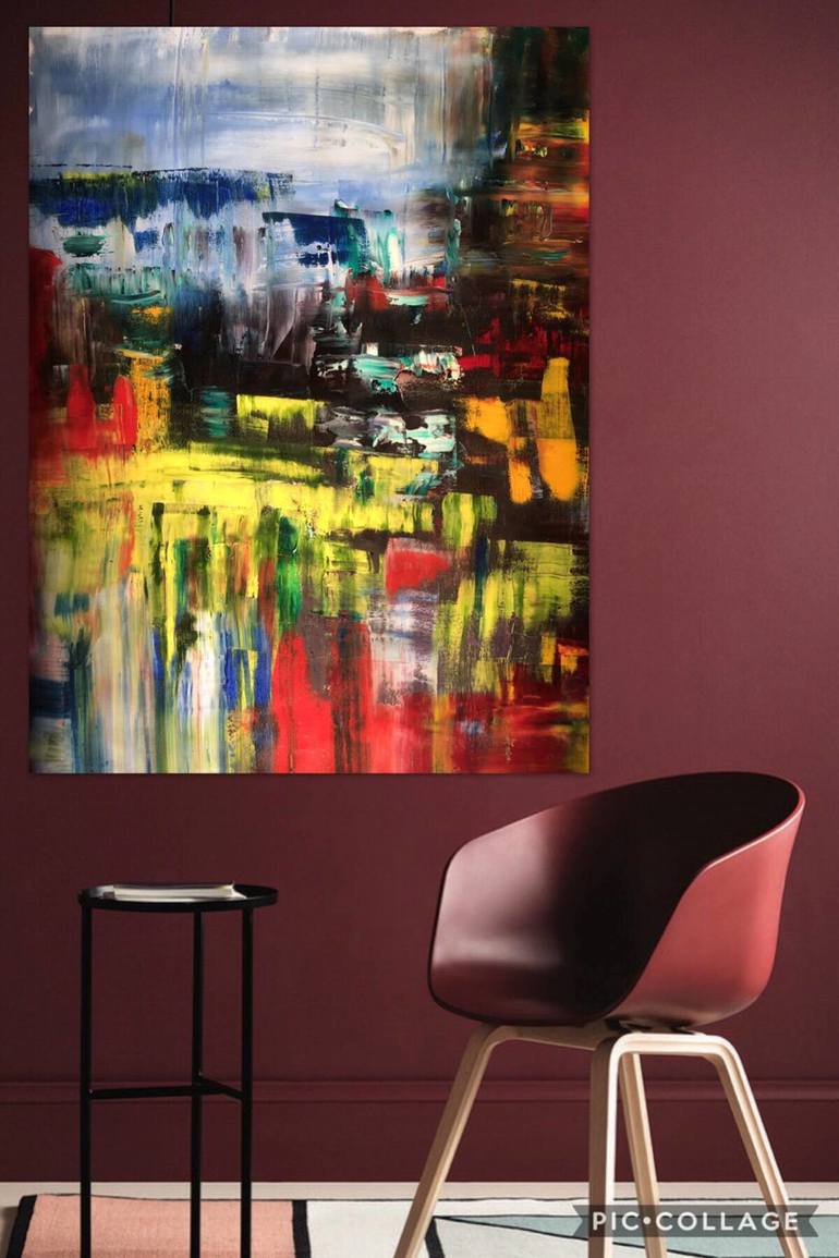 Original Abstract Expressionism Abstract Painting by Shelja Garg