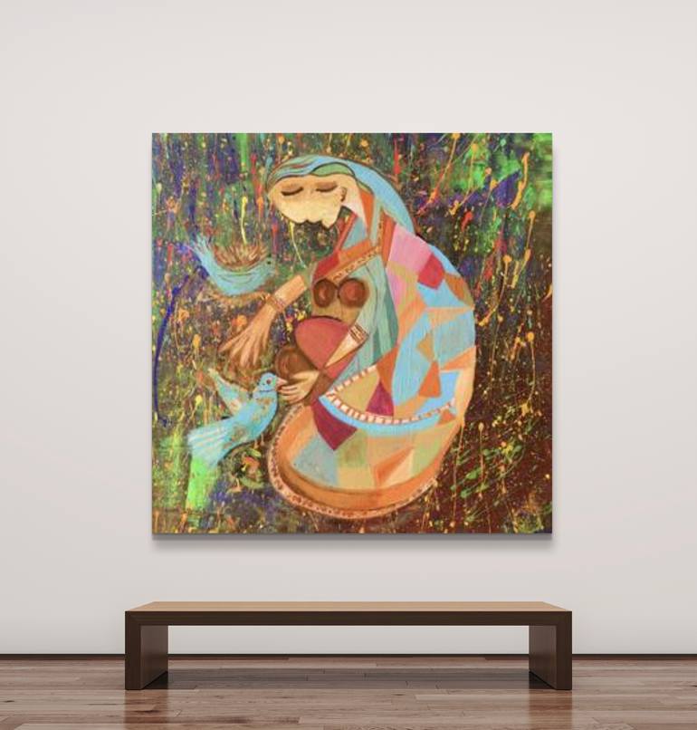 Original Abstract People Painting by Shelja Garg