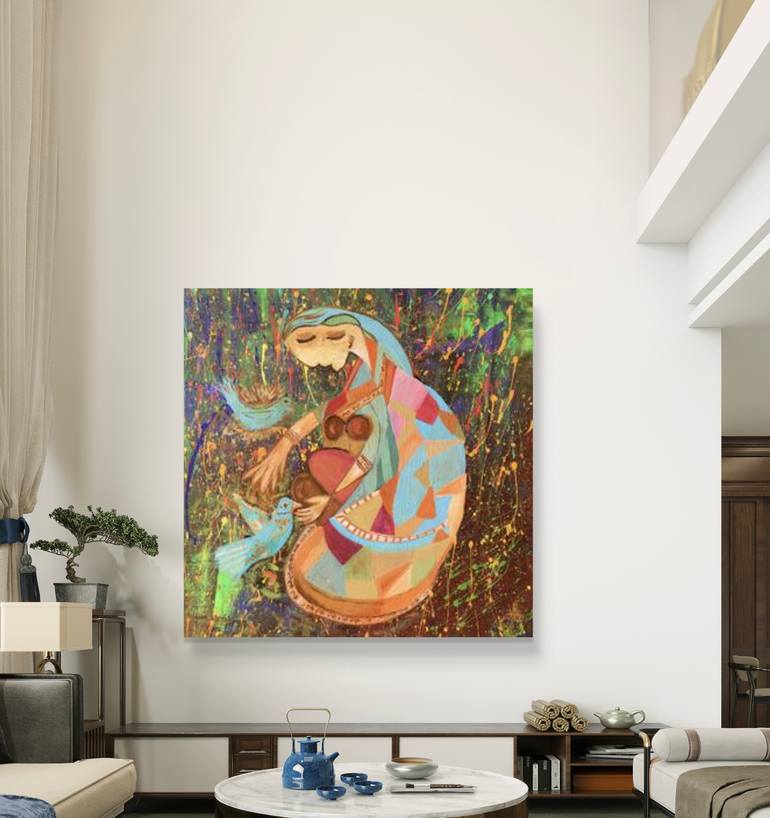 Original Abstract People Painting by Shelja Garg