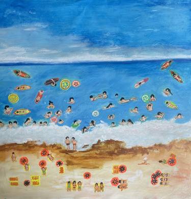 Original Conceptual Beach Paintings by Shelja Garg