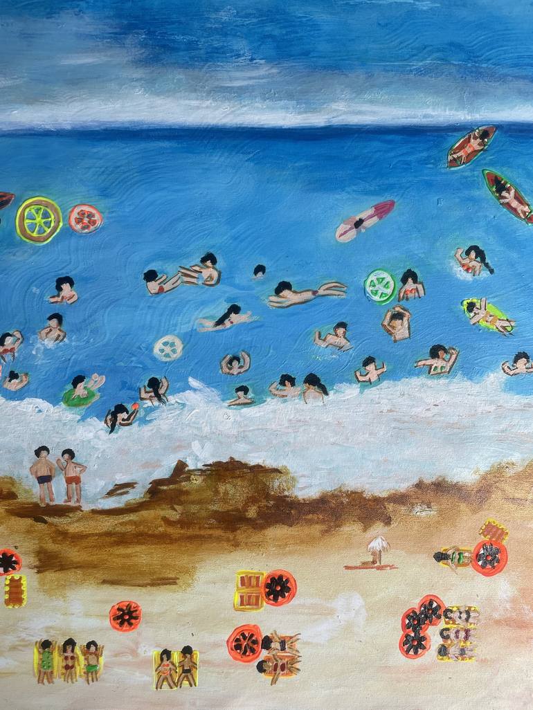 Original Conceptual Beach Painting by Shelja Garg