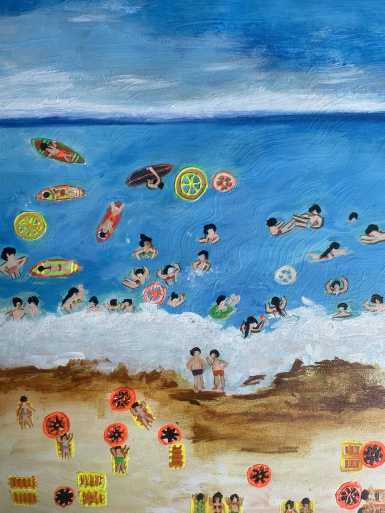 Original Conceptual Beach Painting by Shelja Garg