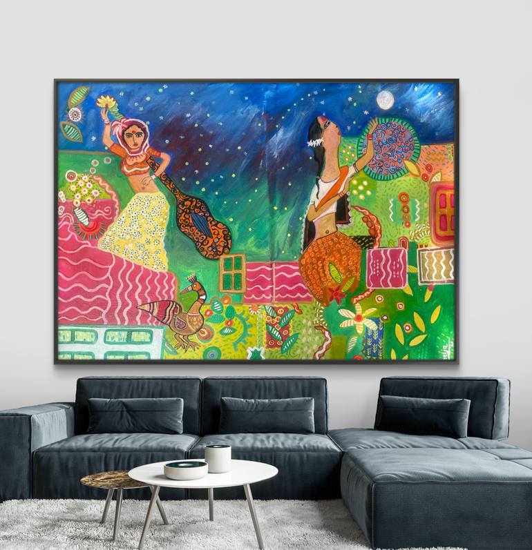 Original Abstract People Painting by Shelja Garg
