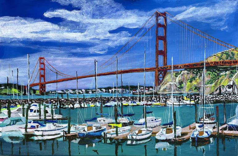 Original Abstract Seascape Paintings by Aubier Torres