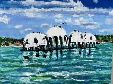Original Art Deco Seascape Paintings by Aubier Torres