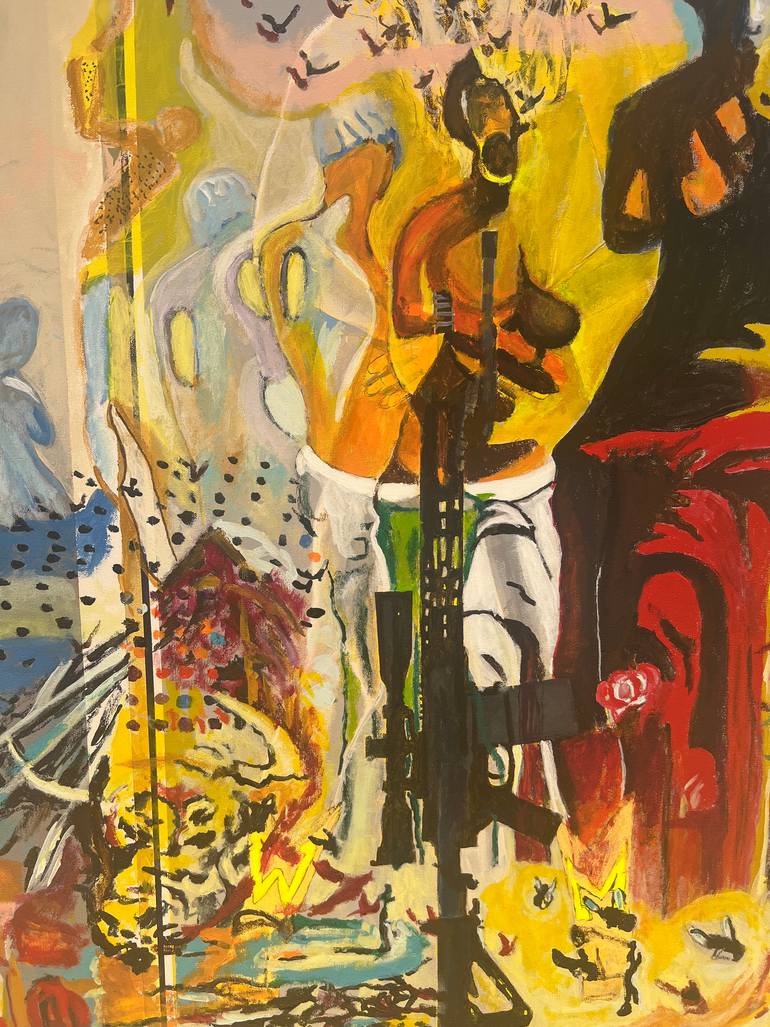 Original Art Deco Abstract Painting by Aubier Torres