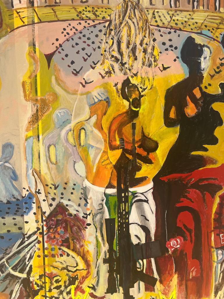 Original Art Deco Abstract Painting by Aubier Torres