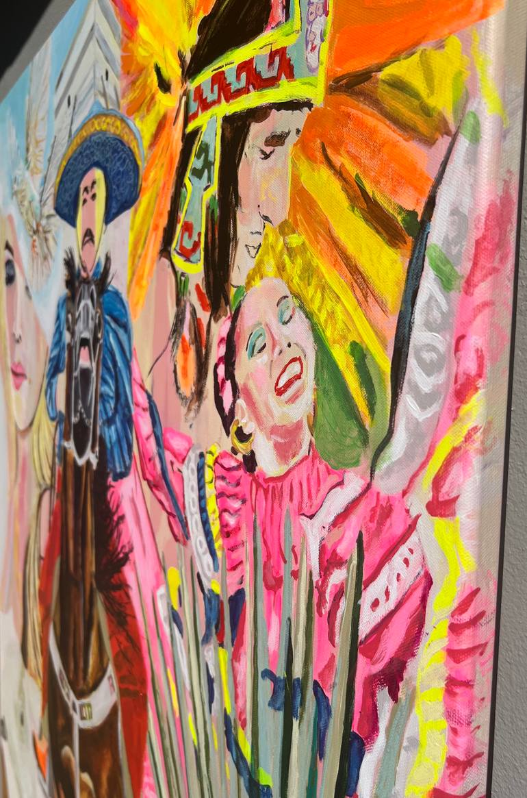 Original Art Deco Love Painting by Aubier Torres