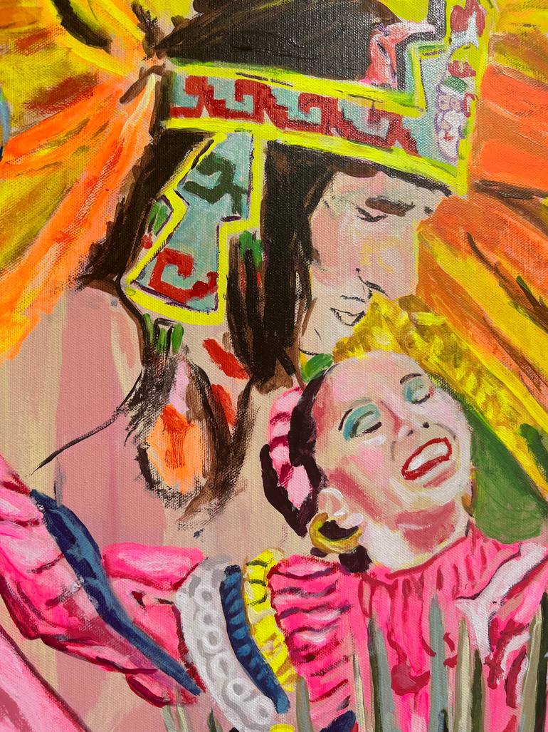Original Art Deco Love Painting by Aubier Torres