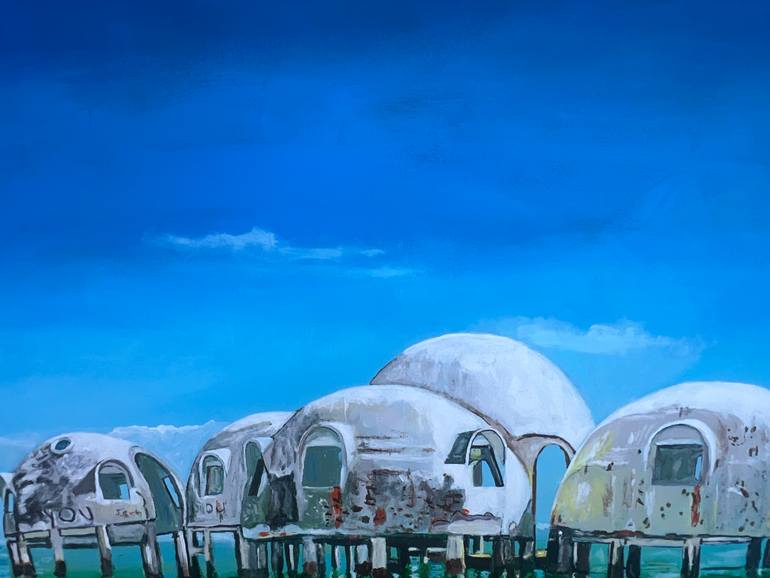 Original Art Deco Seascape Painting by Aubier Torres