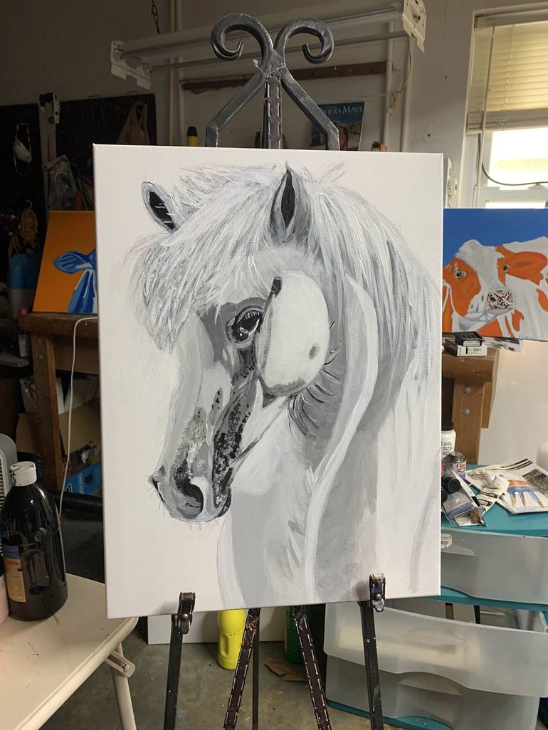 Original Horse Painting by Aubier Torres