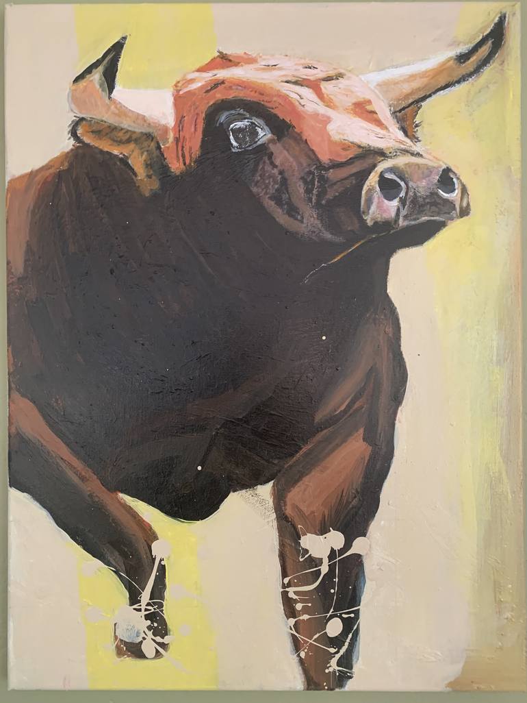 Original Folk Animal Painting by Aubier Torres