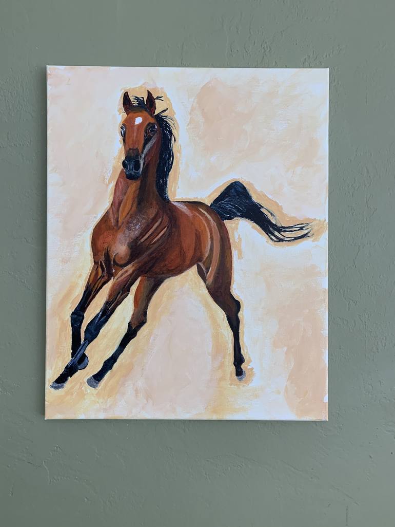 Original Realism Horse Painting by Aubier Torres