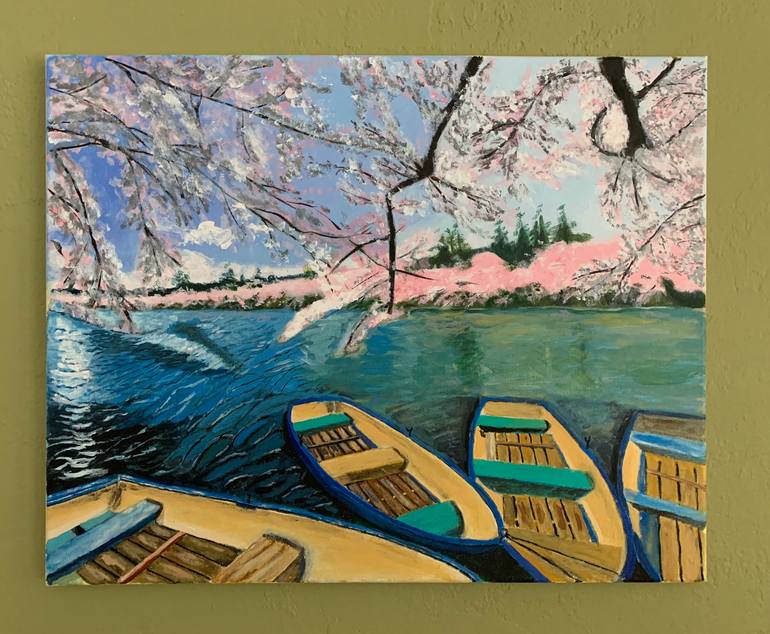 Original Art Deco Nature Painting by Aubier Torres