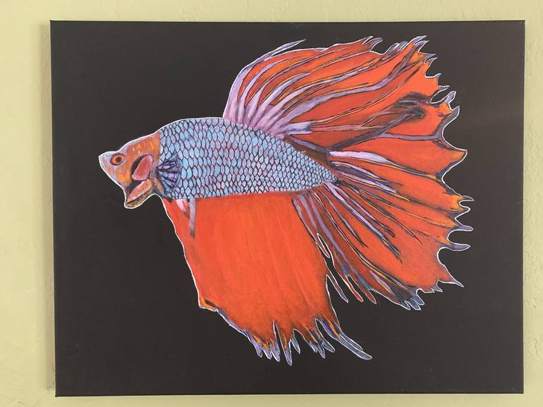 Original Fish Painting by Aubier Torres